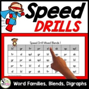 Blends and Digraphs Fluency Speed Drills with Word Families