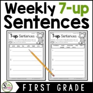 Journeys 1st Grade 7-up Sentence Writing w/Sight Words aligned with HMH Journeys