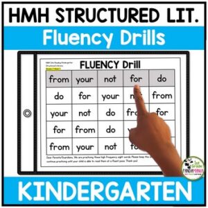 HMH Into Reading Structured Literacy Kindergarten Fluency Drills