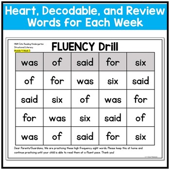 HMH Into Reading Structured Literacy Kindergarten Fluency Drills 3 HMH Into Reading Structured Literacy Kindergarten Fluency Drills 2