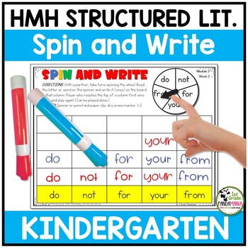 HMH Into Reading Structured Literacy Kindergarten Spin and Write Center 1 HMH Into Reading Structured Literacy Kindergarten Spin and Write Center