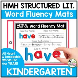 HMH Into Reading Structured Literacy Kindergarten Word Building Mats