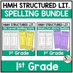 1st Grade Spelling Lists aligned HMH Into Reading Structured Lit BUNDLE