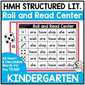 HMH Into Reading Structured Lit Kindergarten Roll and Read Centers