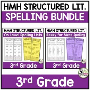 3rd Grade Spelling Lists aligned HMH Into Reading Structured Lit BUNDLE
