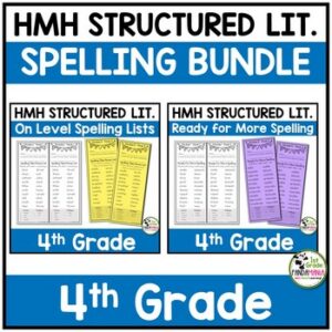 4th Grade Spelling Lists aligned HMH Into Reading Structured Lit BUNDLE