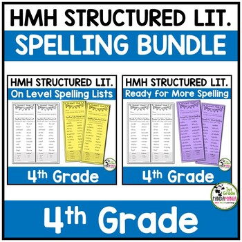 4th Grade Spelling Lists aligned HMH Into Reading Structured Lit BUNDLE 1 4th Grade Spelling Lists aligned HMH Into Reading Structured Lit BUNDLE