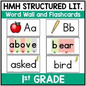HMH Into Reading Structured Literacy 1st Grade Word Wall HF Heart Words
