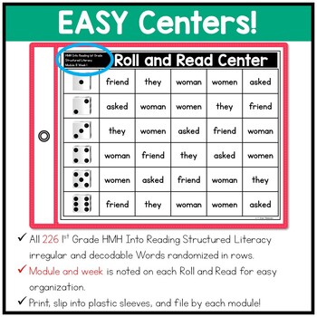 HMH Into Reading Structured Lit 1st Grade Roll and Read Centers 2 HMH Into Reading Structured Lit 1st Grade Roll and Read Centers 1