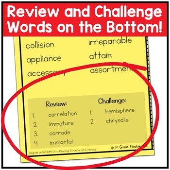 6th Grade Spelling Lists aligned with HMH Into Reading Structured Lit On Level 3 6th Grade Spelling Lists aligned with HMH Into Reading Structured Lit On Level 2