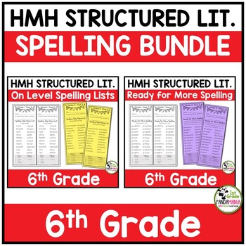 6th Grade Spelling Lists aligned HMH Into Reading Structured Lit BUNDLE 1 6th Grade Spelling Lists aligned HMH Into Reading Structured Lit BUNDLE