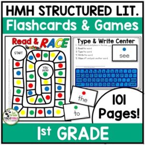 HMH Into Reading Structured Literacy 1st Grade Flashcards and Centers