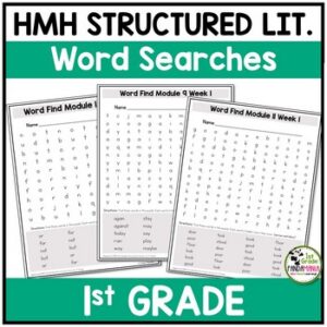 HMH Into Reading Structured Lit 1st Grade Word Searches