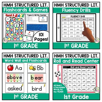 HMH Into Reading Structured Literacy 1st Grade BUNDLE Spelling, Heart Words 2 Heart Words