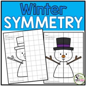Winter Symmetry Lines of Symmetry Activities 1st