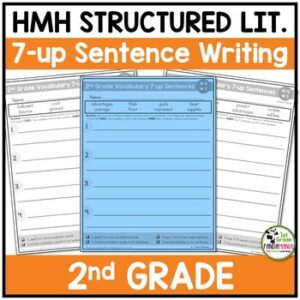 HMH Into Reading Structured Literacy Vocabulary Sentence Writing 7-up Sentences