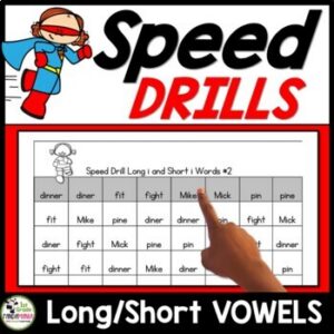 Long and Short Vowel Words Speed Drills for Fluency