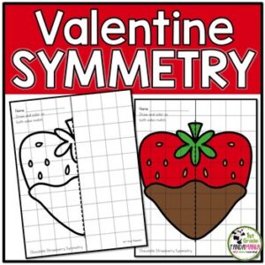Valentine's Day Lines of Symmetry Activities 1st