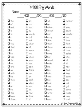 Fry Words Assessment and Practice for ALL 1,000 Fry Sight Words FREE! 2 000 Fry Sight Words FREE!