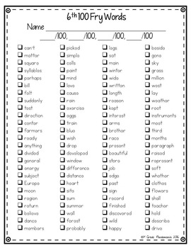 Fry Words Assessment and Practice for ALL 1,000 Fry Sight Words FREE! 3 Fry Words Assessment and Practice for ALL 1