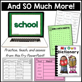 Fry Sight Words Activities Assessment and Instruction BUNDLE ALL 1000 Fry Words 4 Fry Sight Words Activities Assessment and Instruction BUNDLE ALL 1000 Fry Words 3