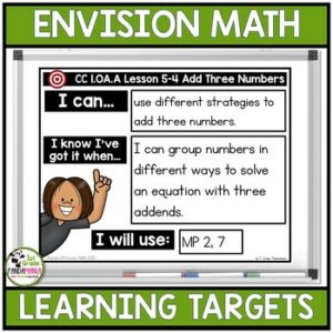 Envision Math Learning Targets 1st Grade