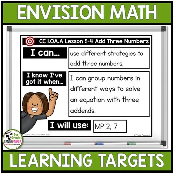 Envision Math Learning Targets 1st Grade 1 Envision Math Learning Targets 1st Grade