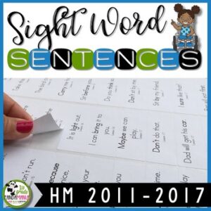 Journeys 1st Grade Sight Words Sentences (label ready) aligned with HMH Journeys