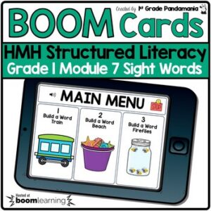 HMH Structured Literacy Grade 1 BOOM CARDS Mod 7 Sight Words Build a Word