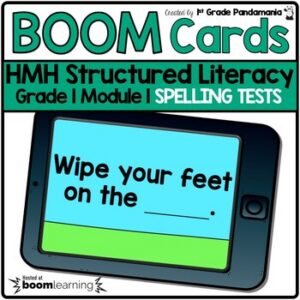 HMH Structured Literacy Grade 1 BOOM CARDS Mod 1 Spelling Practice and Test