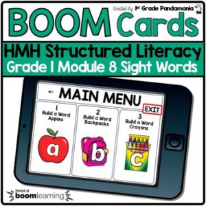 HMH Structured Literacy Grade 1 BOOM CARDS Mod 8 Sight Words Build a Word