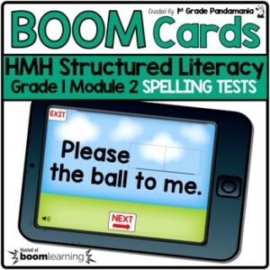 HMH Structured Literacy Grade 1 BOOM CARDS Mod 2 Spelling Practice and Test
