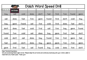 Sight Words Speed Drills for Fluency 3 Sight Words Speed Drills for Fluency 2