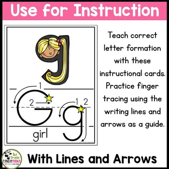 Alphabet Wall Cards & Center Cards (Traditional Print with Instructional Arrows) 3 Alphabet Wall Cards & Center Cards (Traditional Print with Instructional Arrows) 2