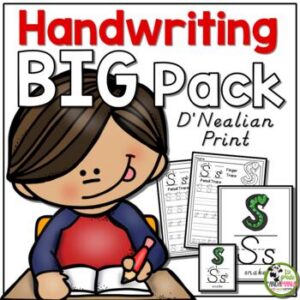 Handwriting Practice D'Nealian handwriting Modern Manuscript Print Ultimate Pack