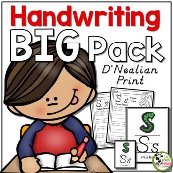 Handwriting Practice D'Nealian handwriting Modern Manuscript Print Ultimate Pack 1 Handwriting Practice D'Nealian handwriting Modern Manuscript Print Ultimate Pack