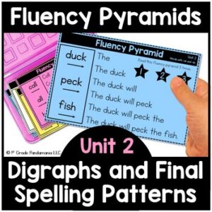 Fluency Pyramids Digraphs Short Vowel Phonics Science of Reading Aligned Unit 2
