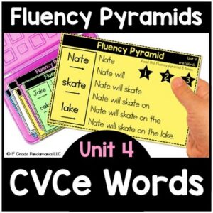 Fluency Pyramids CVCe Long Vowel Phonics Science of Reading Aligned Unit 4