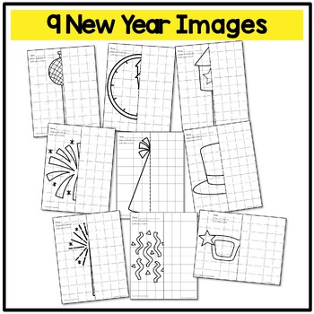 New Year Activities Lines of Symmetry 1st, 2nd, 3rd Grade 3 3rd Grade