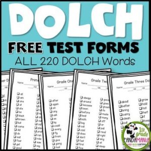 Sight Word Lists for Testing FREE!