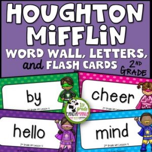 Journeys 2nd Grade Sight Words Word Wall & Flashcards (Super Hero) HMH aligned