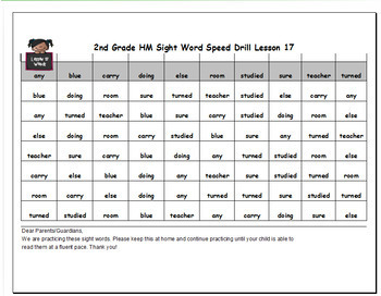 Journeys 2nd Grade High Frequency Sight Words Drills aligned with HMH Journeys 2 Journeys 2nd Grade High Frequency Sight Words Drills aligned with HMH Journeys 1