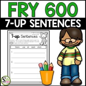 Fry Sight Words 7-up Sentence Writing First 600 Sight Words