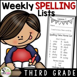 3rd Grade Spelling Lists (Weekly) For Any Reading Series