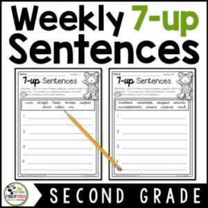 Journeys 2nd Grade 7-up Sentence Writing with HMH aligned Vocabulary Words