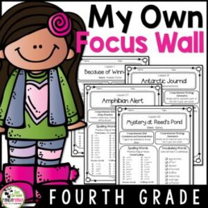 Journeys 4th Grade Focus Wall Refrigerator Copies aligned with HMH Journeys