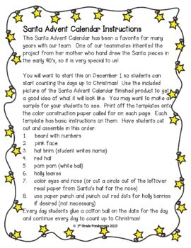 Advent Calendar: Santa Advent Activity December Calendar 4 Advent Calendar: Santa Advent Activity December Calendar 3
