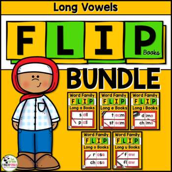 Long Vowel Rhyming Word Family Phonics FLIP Books BUNDLE 1 Long Vowel Rhyming Word Family Phonics FLIP Books BUNDLE