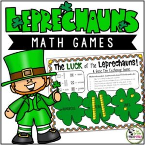 Math Games St. Patrick's Day Luck of the Leprechauns Games (1st and 2nd Grades)