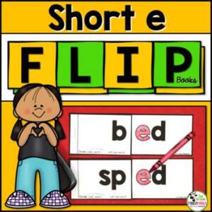 Short e Rhyming Word Family Phonics FLIP Books